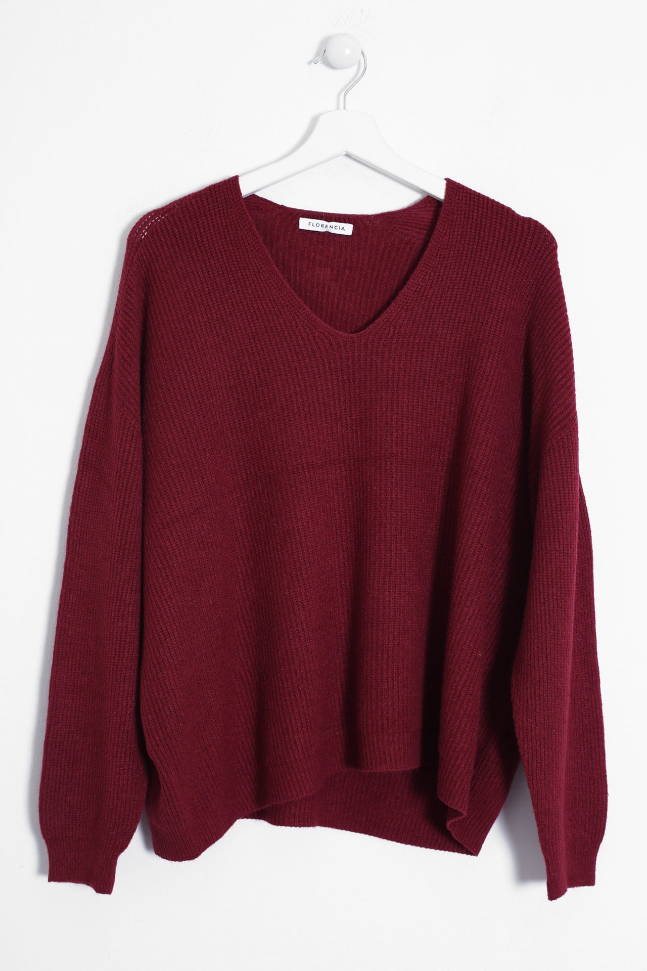 Jersey sin costuras cuello punta