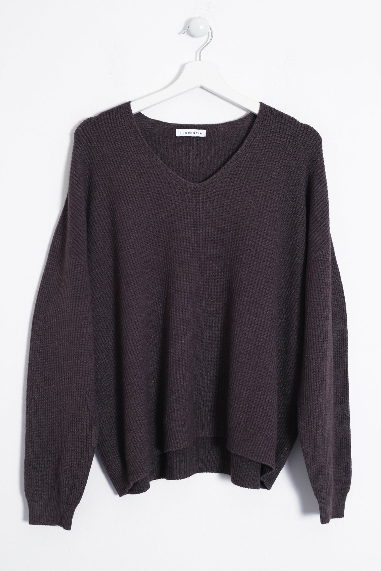 Jersey sin costuras cuello punta