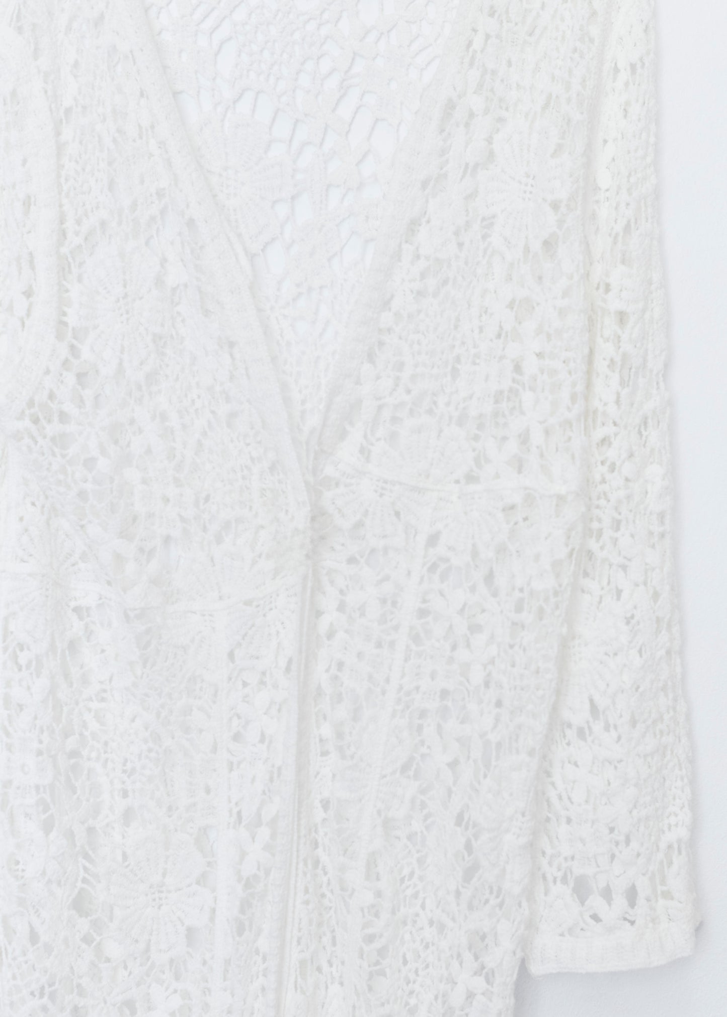 Chaqueta crochet larga