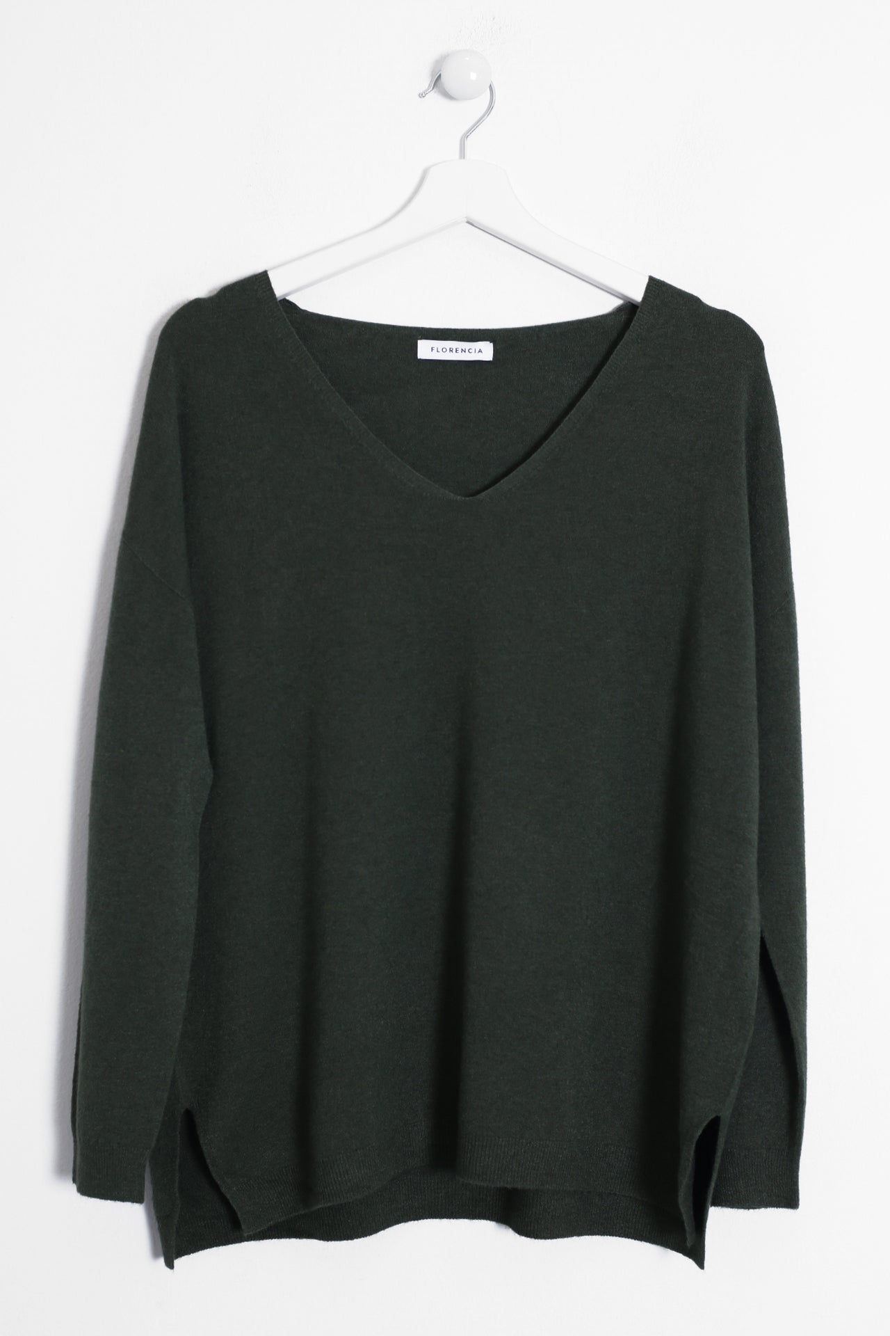 Jersey sin costuras cuello punta
