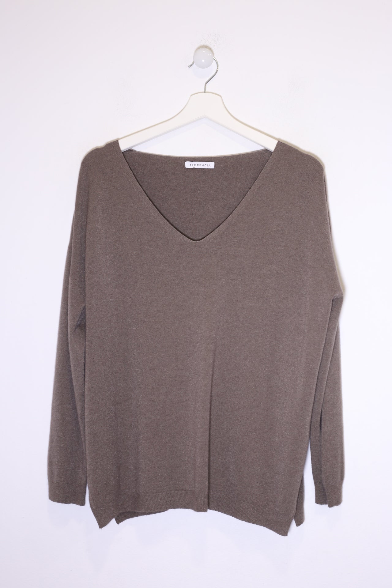 Jersey sin costuras cuello punta
