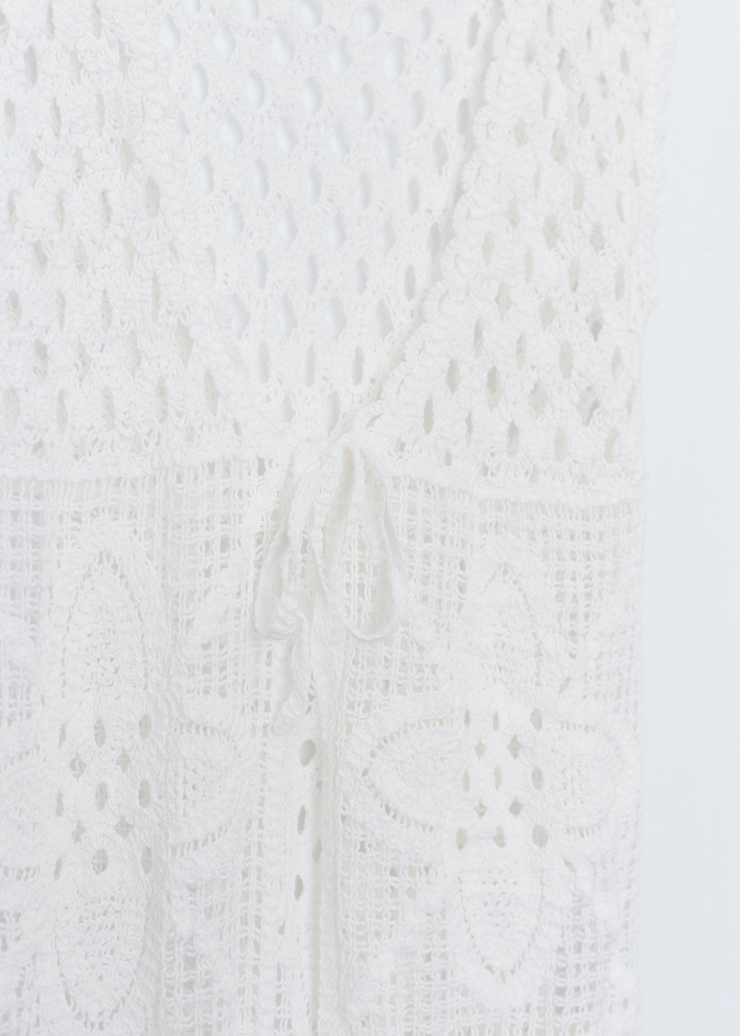 Long crochet vest