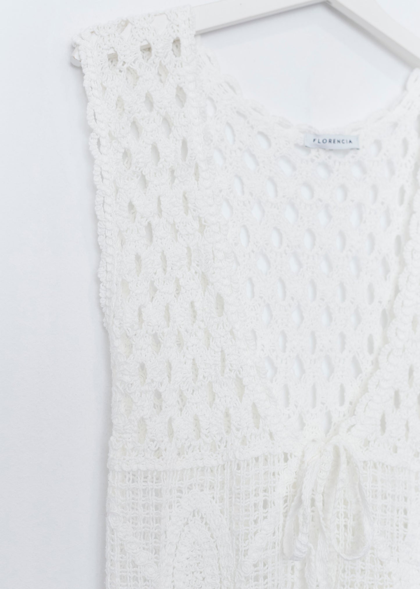 Long crochet vest