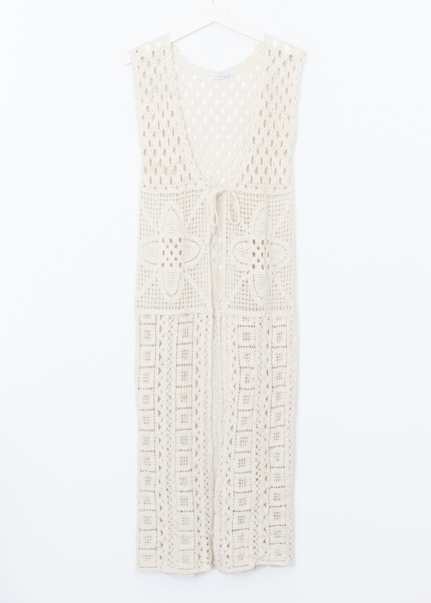 Long crochet vest