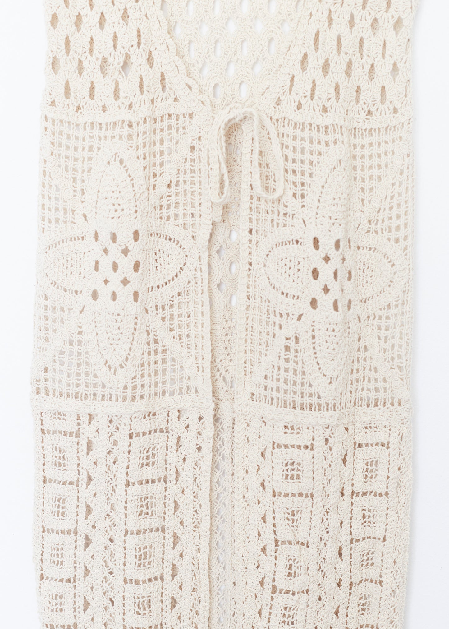 Long crochet vest
