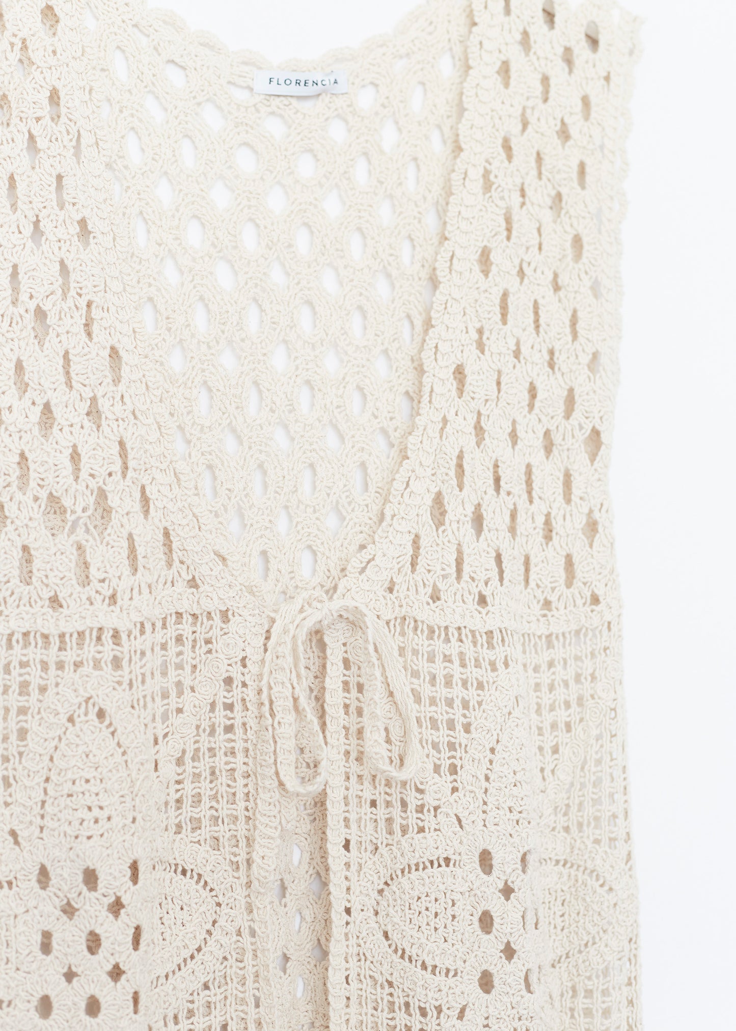 Long crochet vest