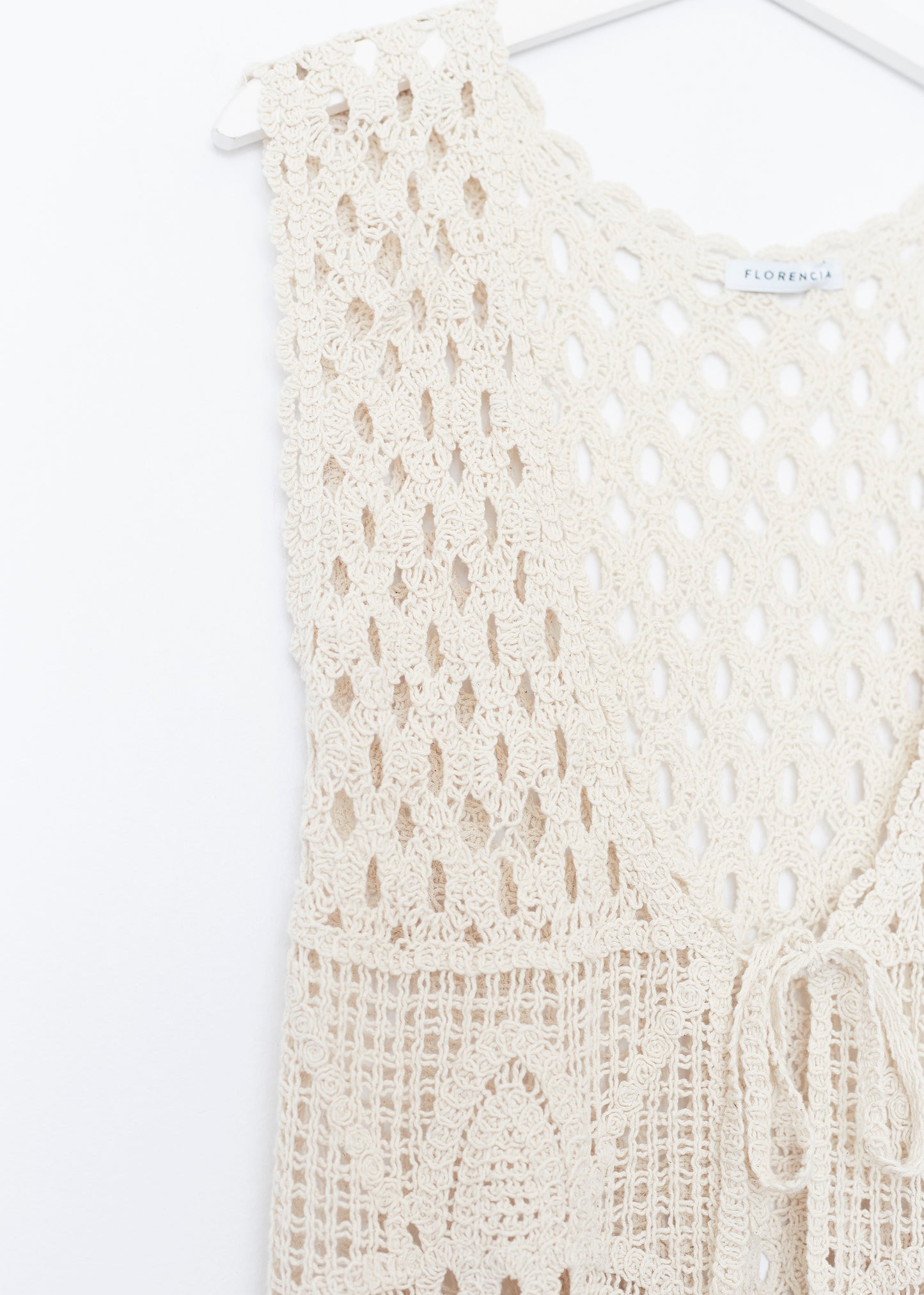 Long crochet vest