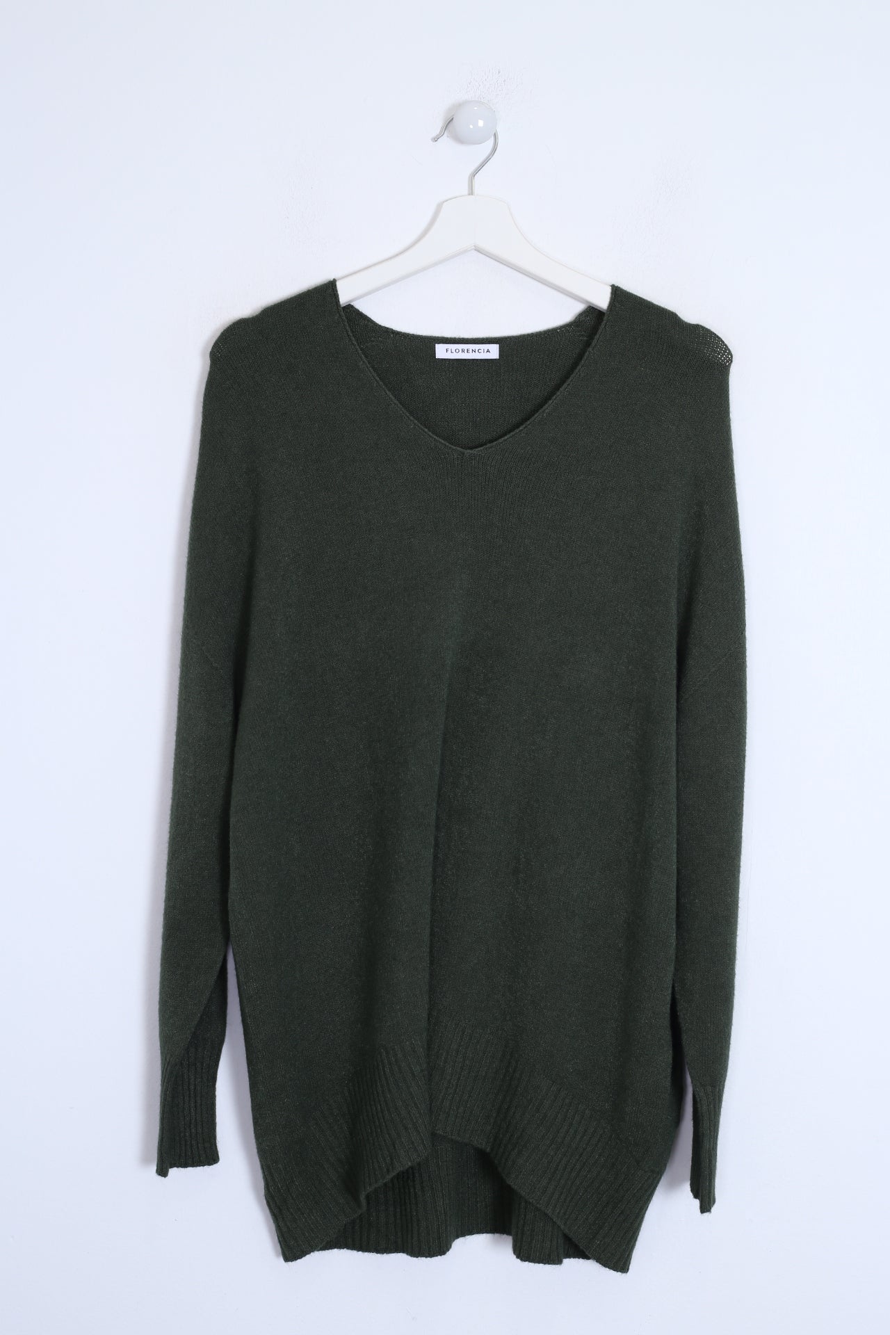Jersey sin costuras cuello punta