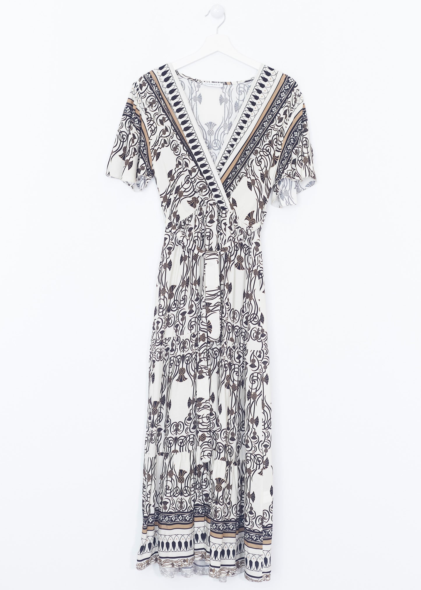 Fringe wrap dress
