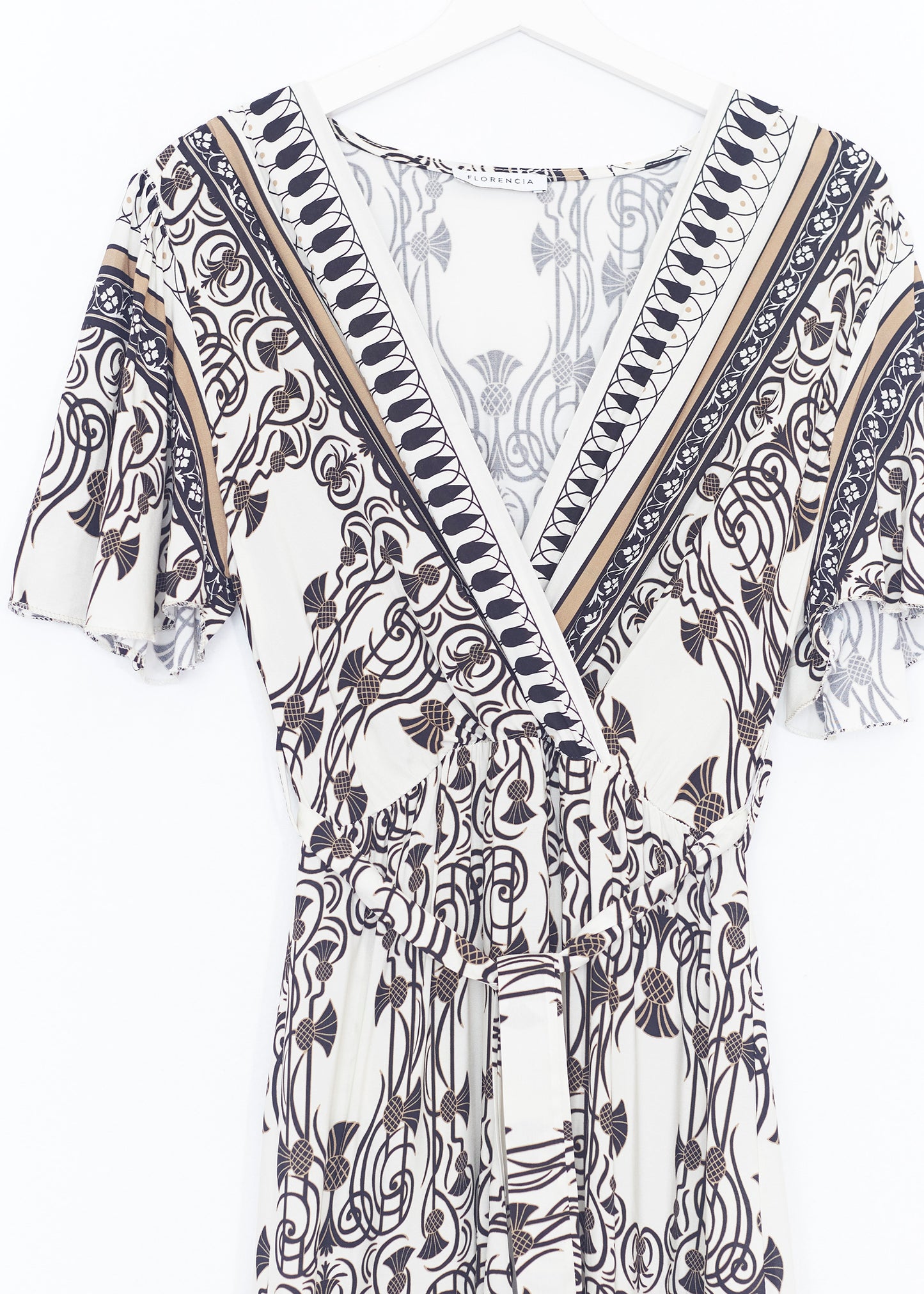 Fringe wrap dress
