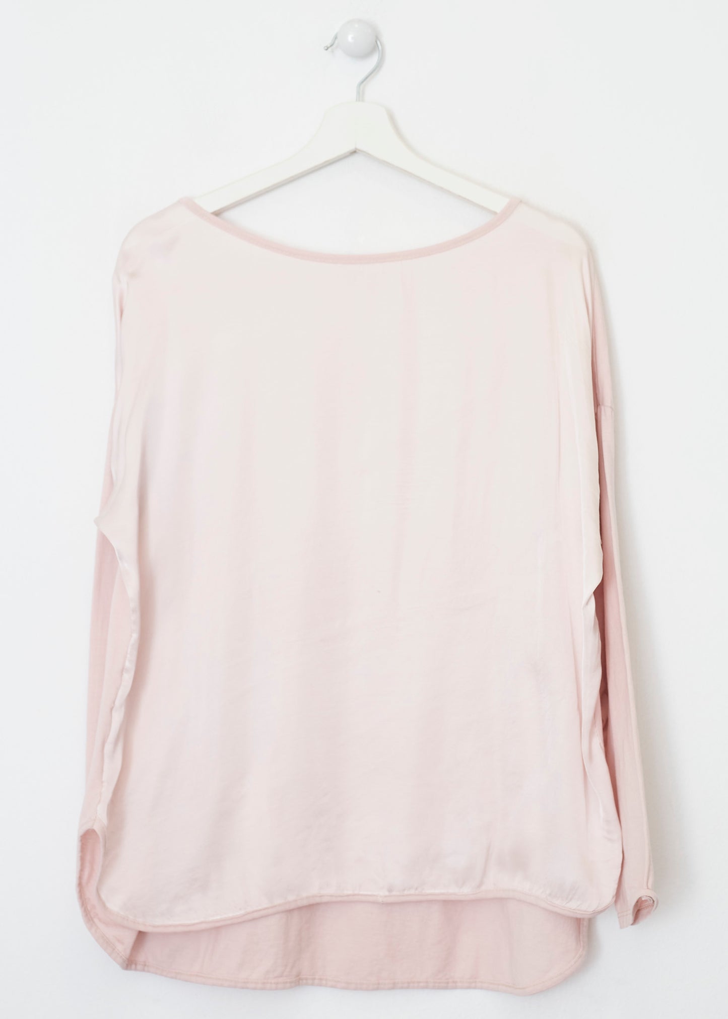 Camiseta bimateria raso cuello redondo