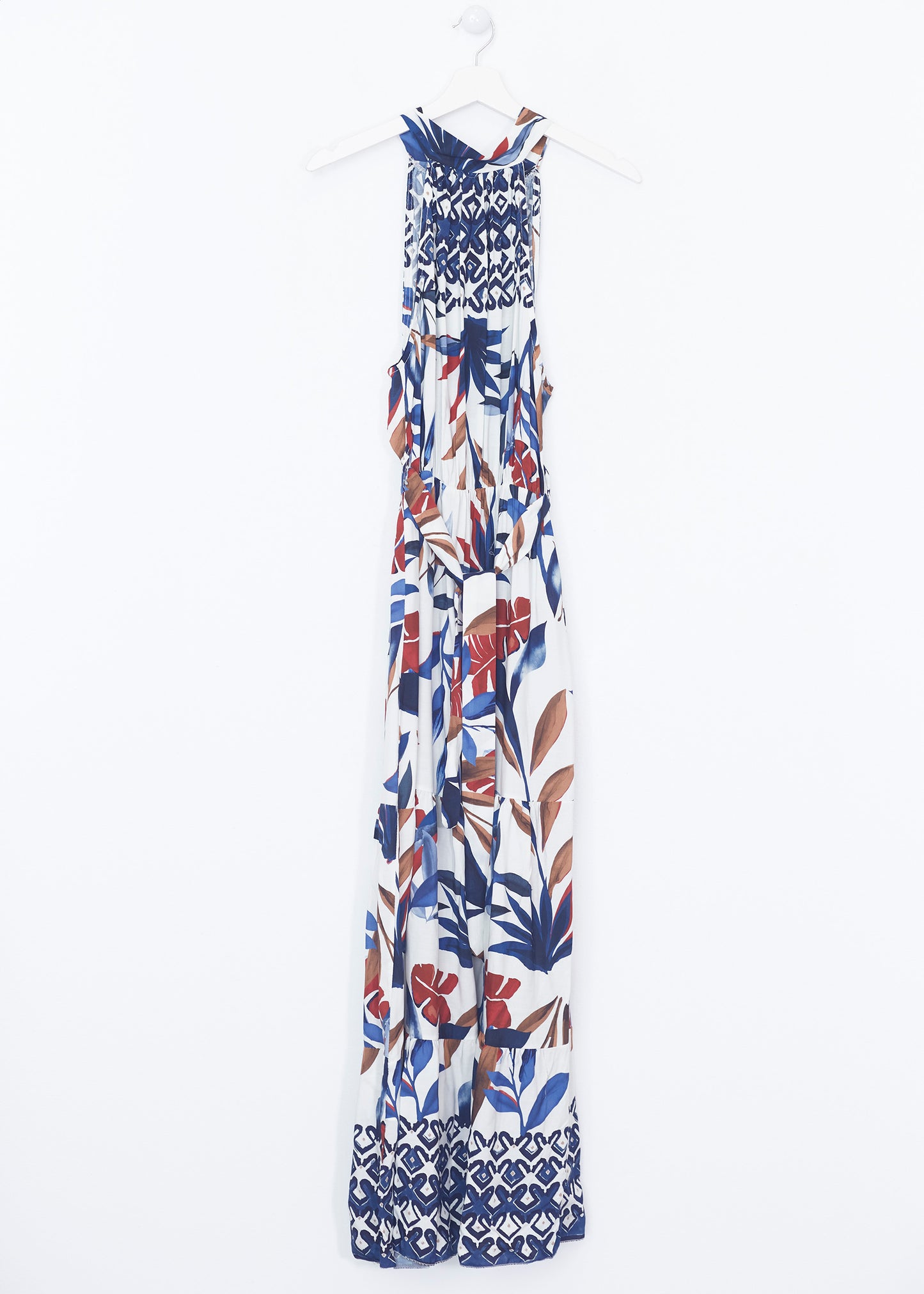Leaves halter dress