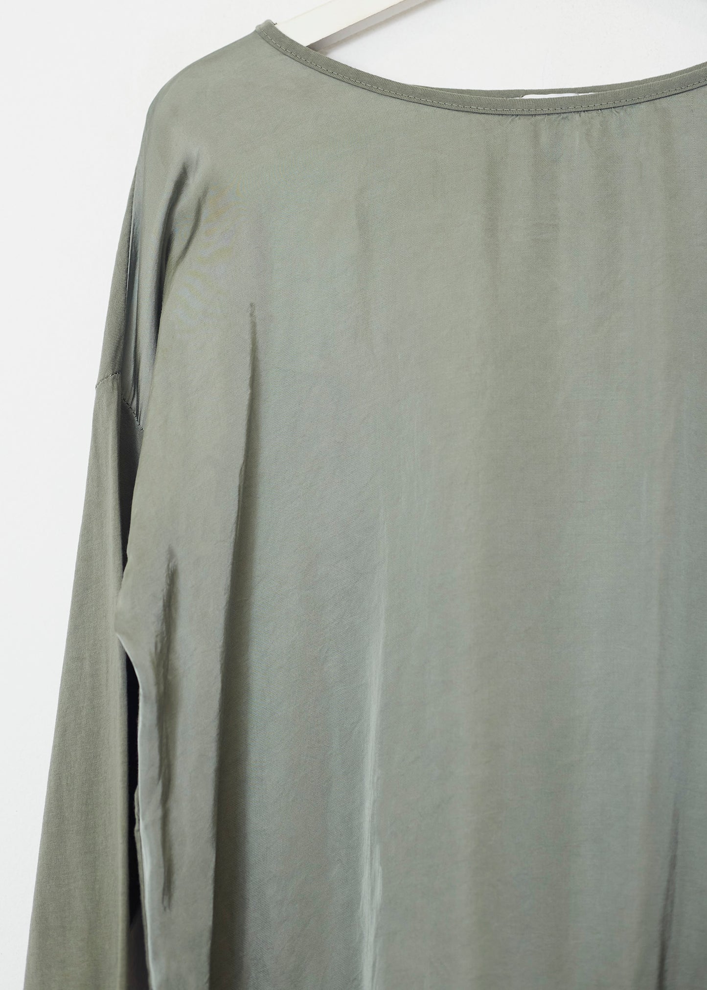 Camiseta bimateria raso cuello redondo