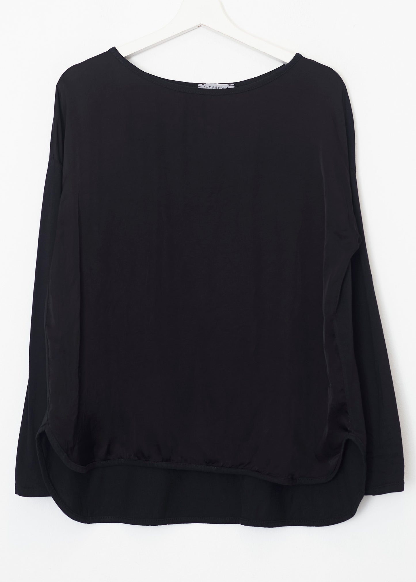 Camiseta bimateria raso cuello redondo