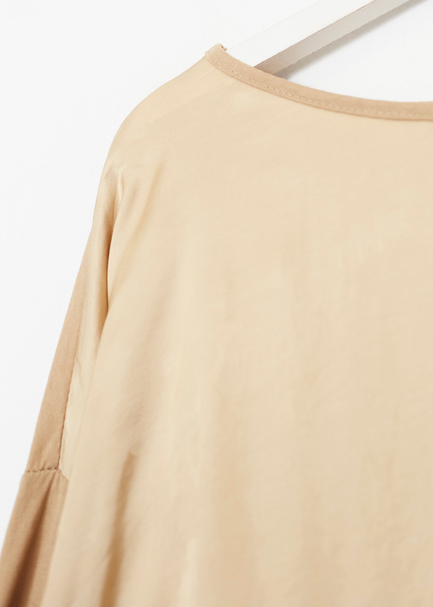 Camiseta bimateria raso cuello redondo