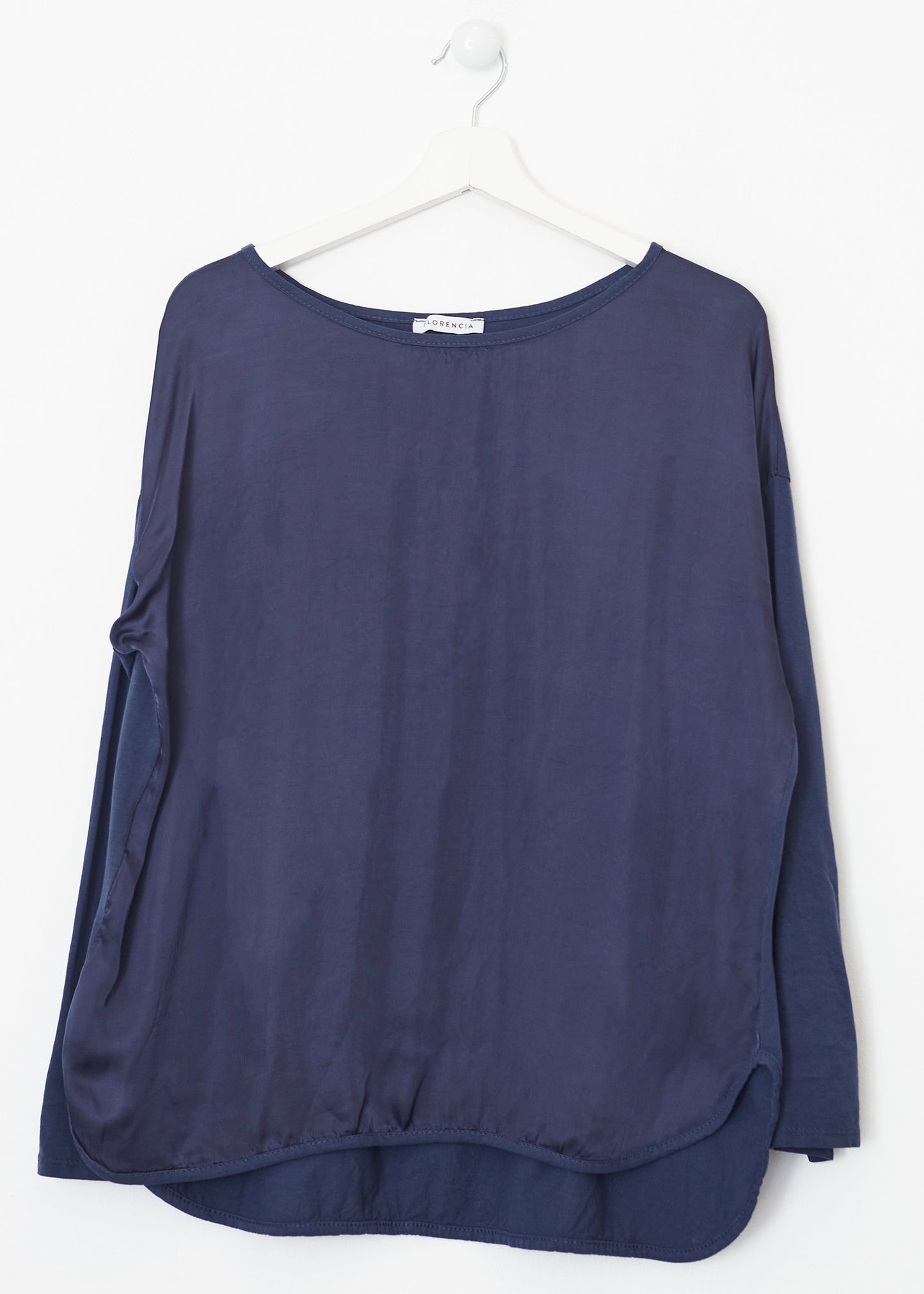 Camiseta bimateria raso cuello redondo