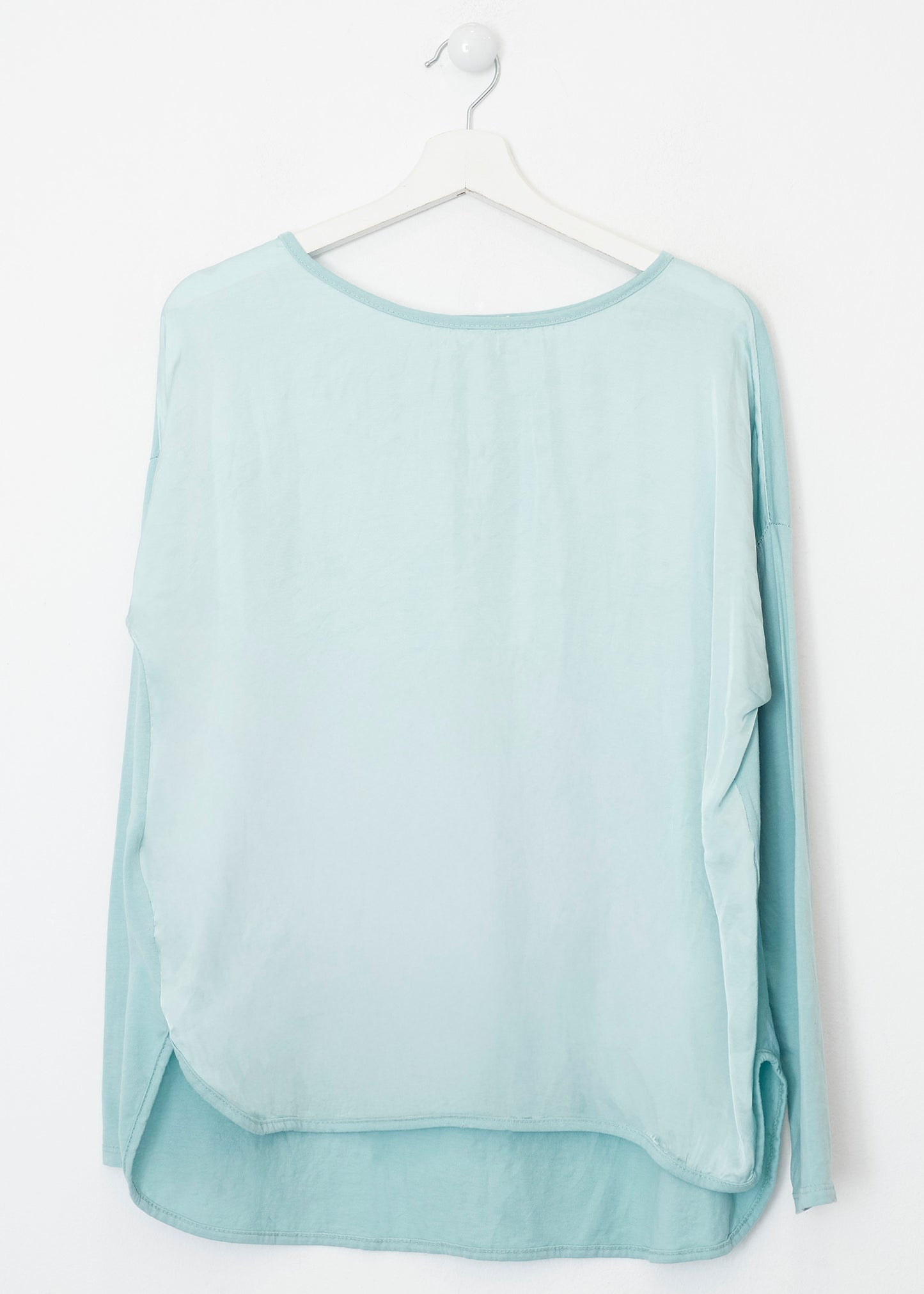 Camiseta bimateria raso cuello redondo