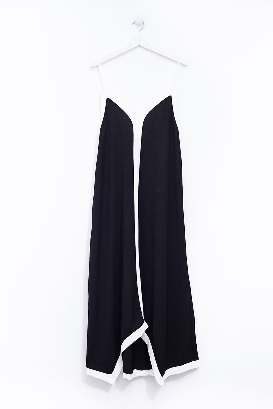 Vestido tirantes contraste