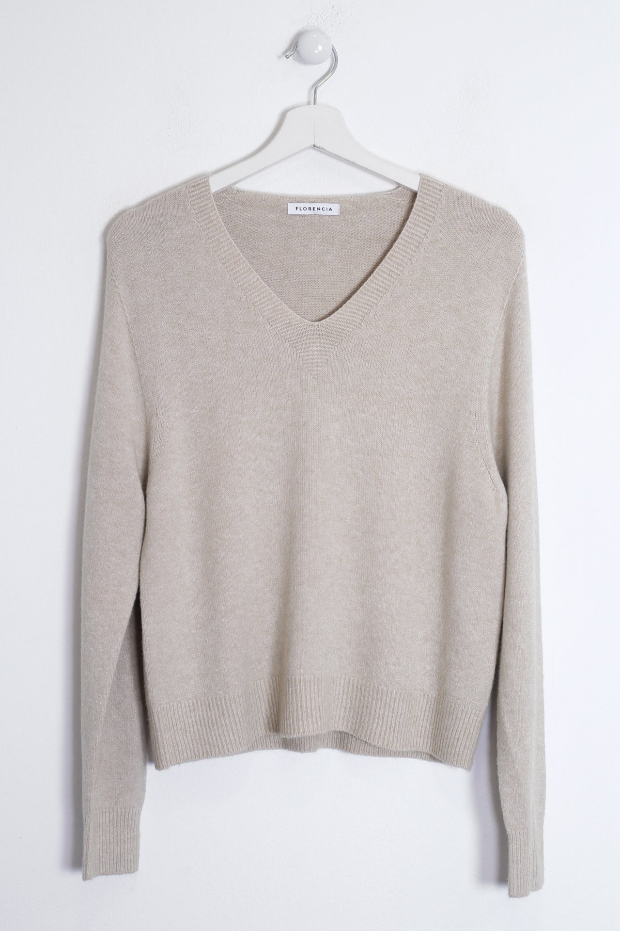 Jersey sin costuras cuello punta