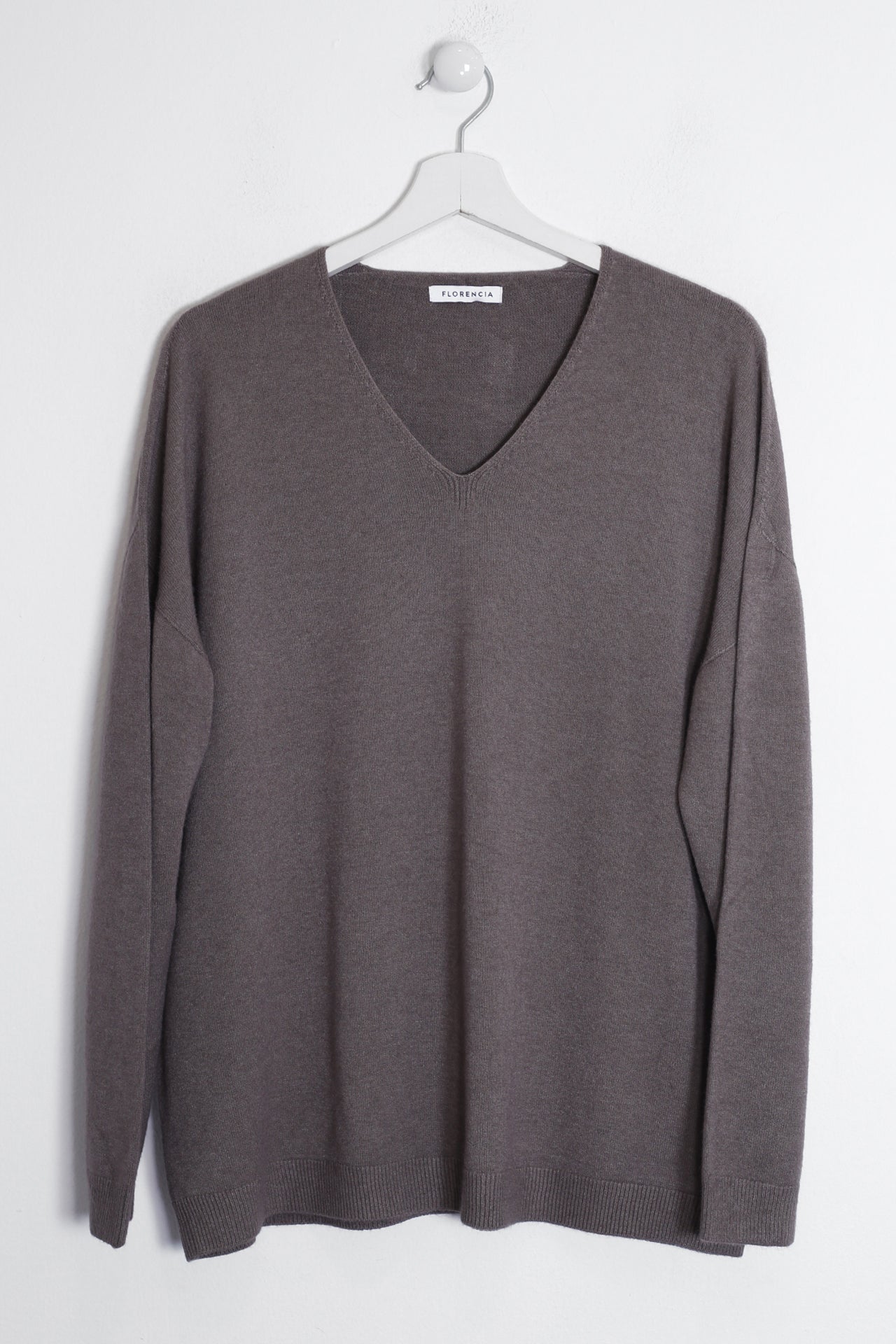 Jersey sin costuras cuello punta