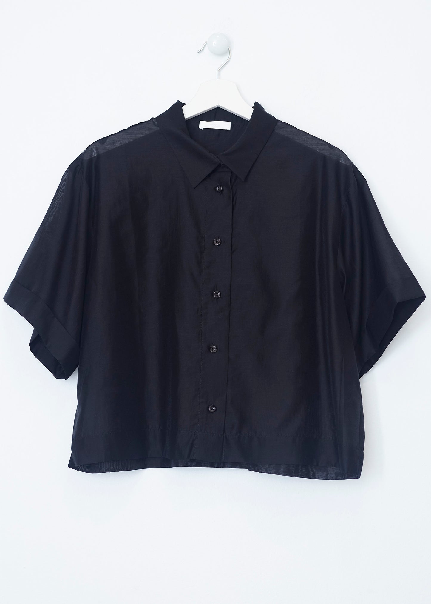 Short sleeve organza shirt