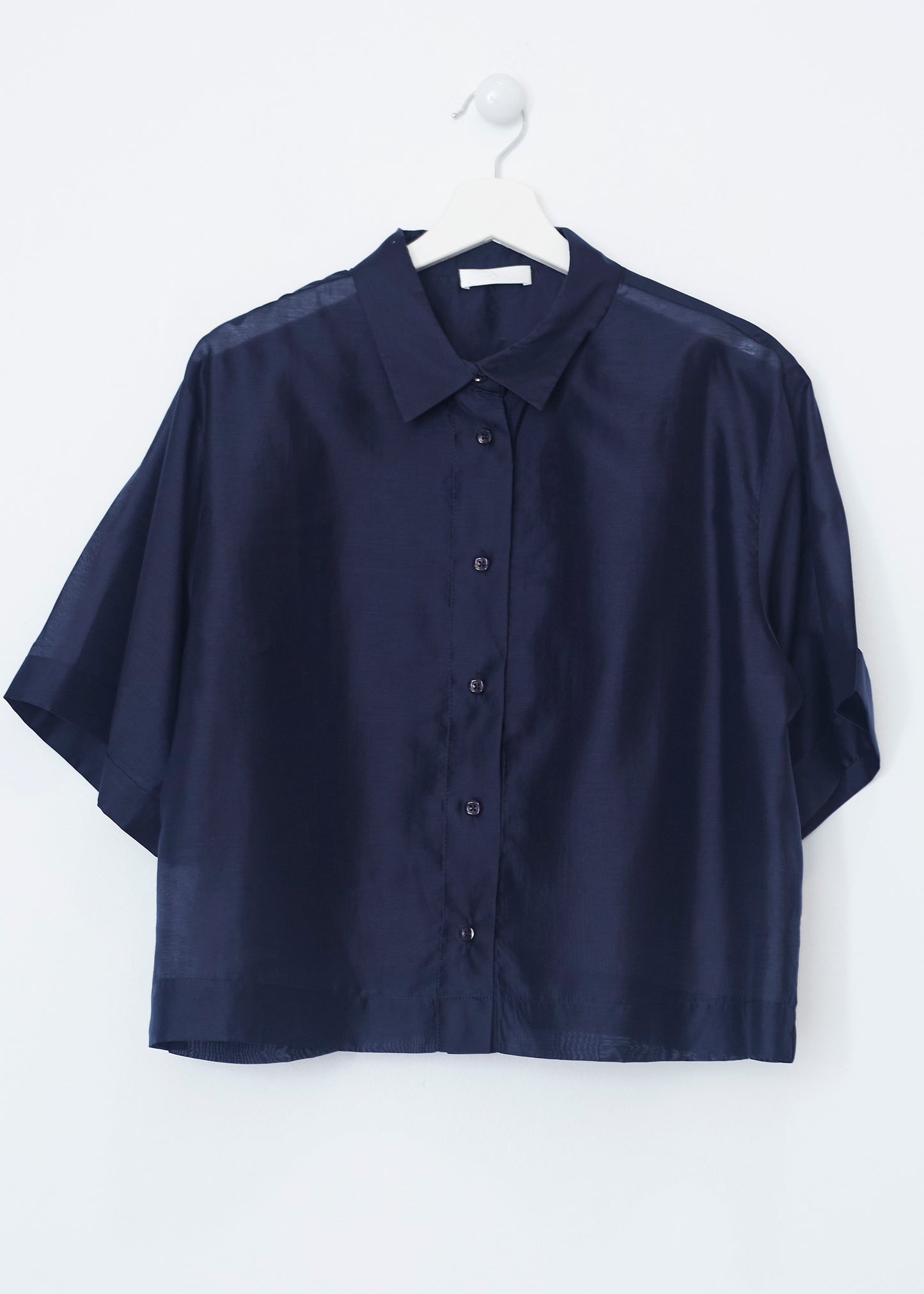 Short sleeve organza shirt