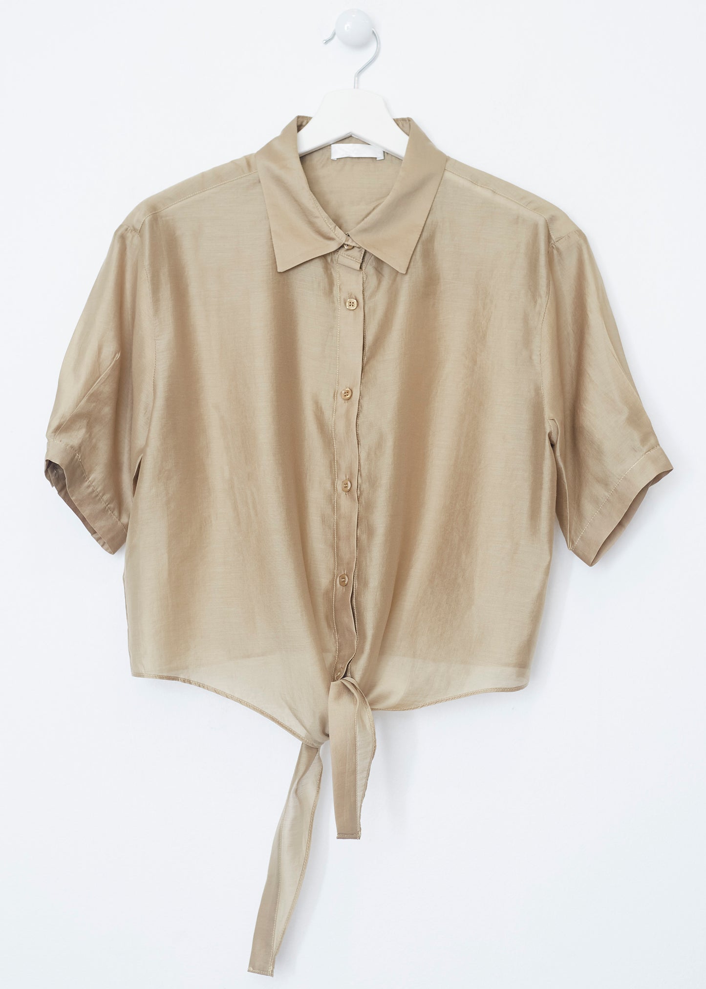 Organza knot shirt