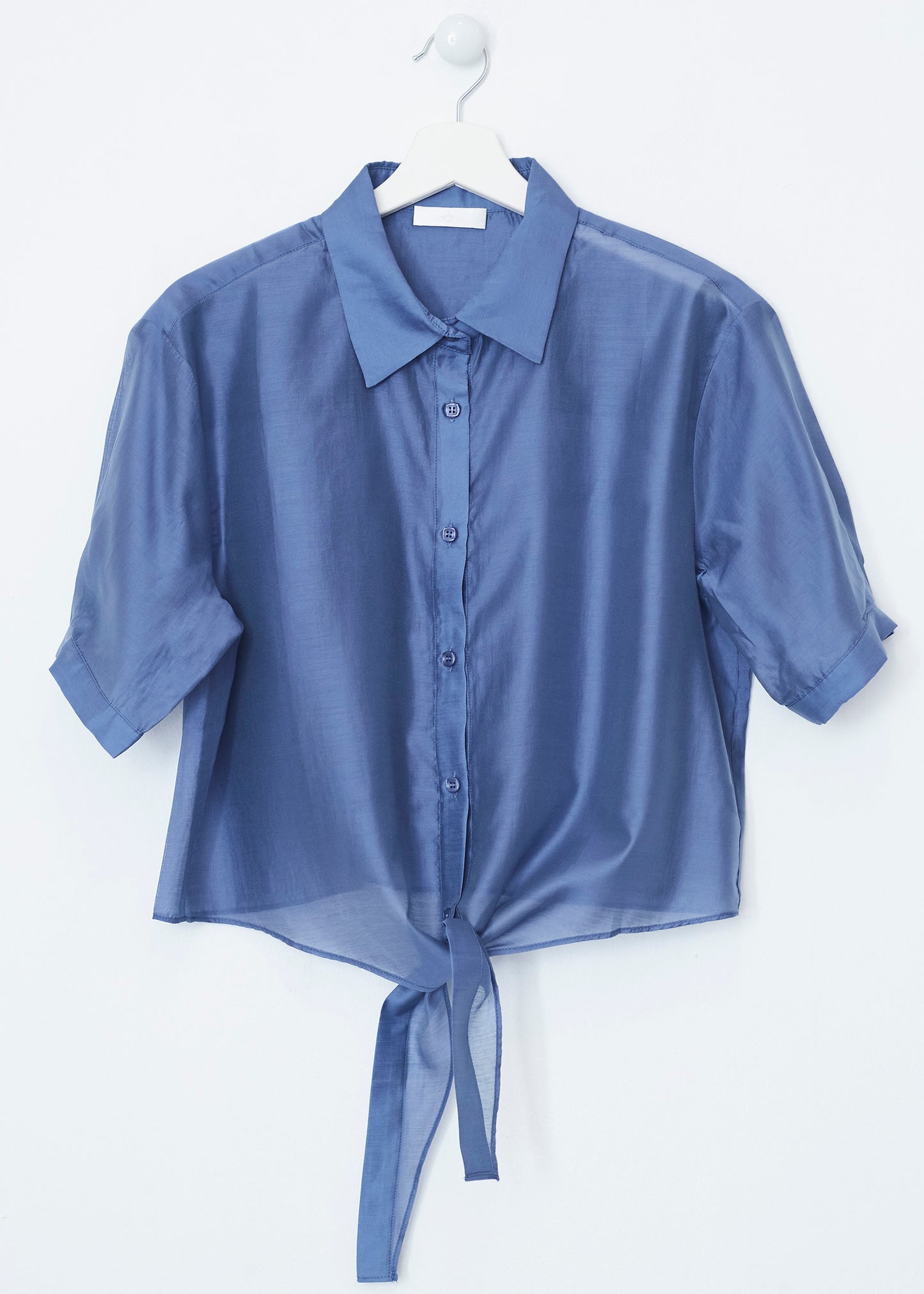Organza knot shirt