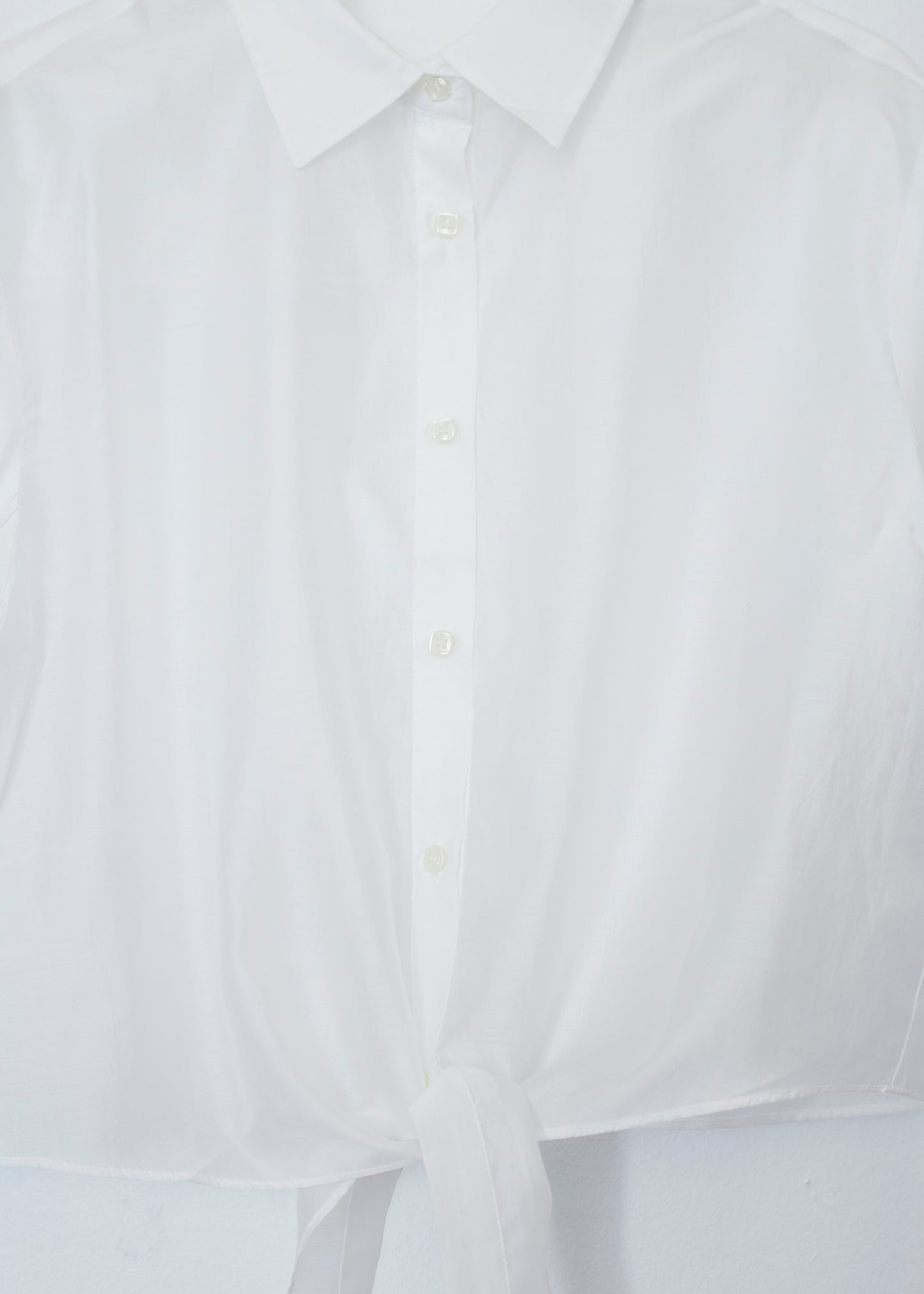 Organza knot shirt