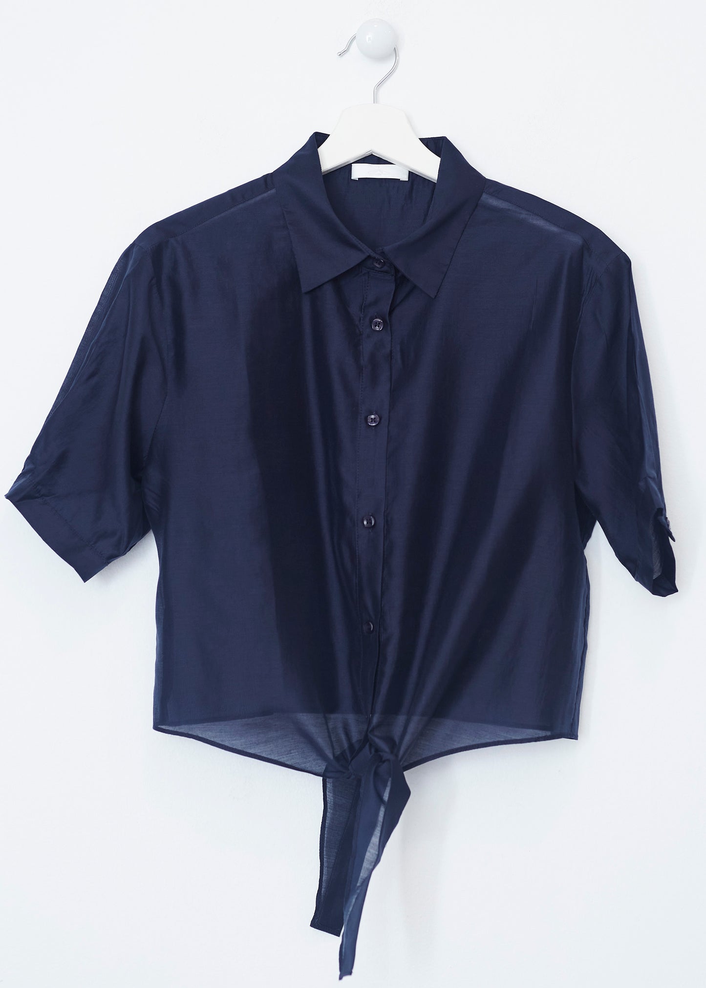Organza knot shirt