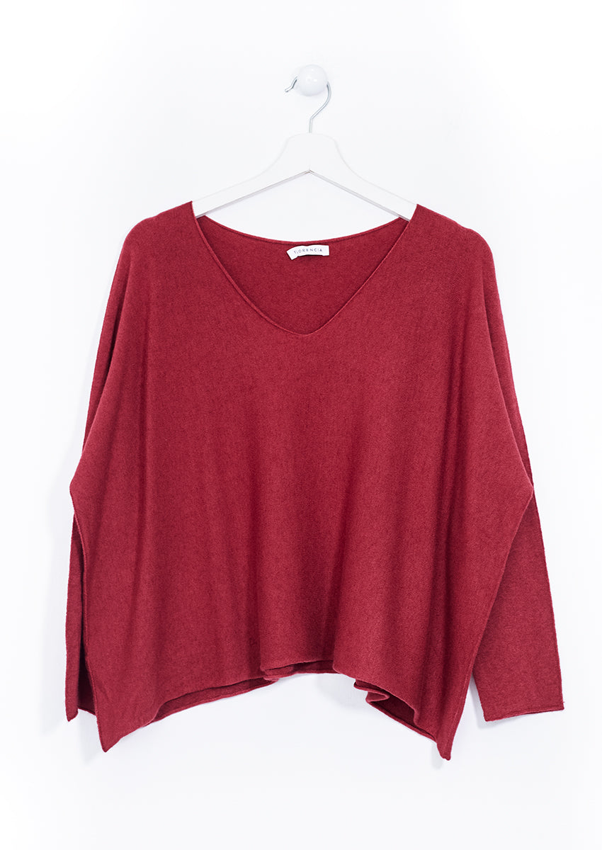 Jersey amplio cuello punta