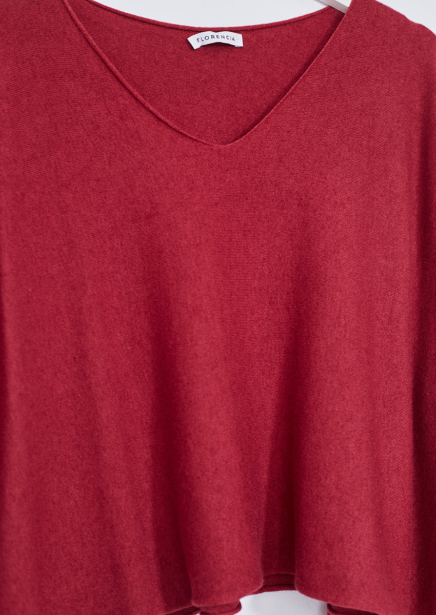 Jersey amplio cuello punta
