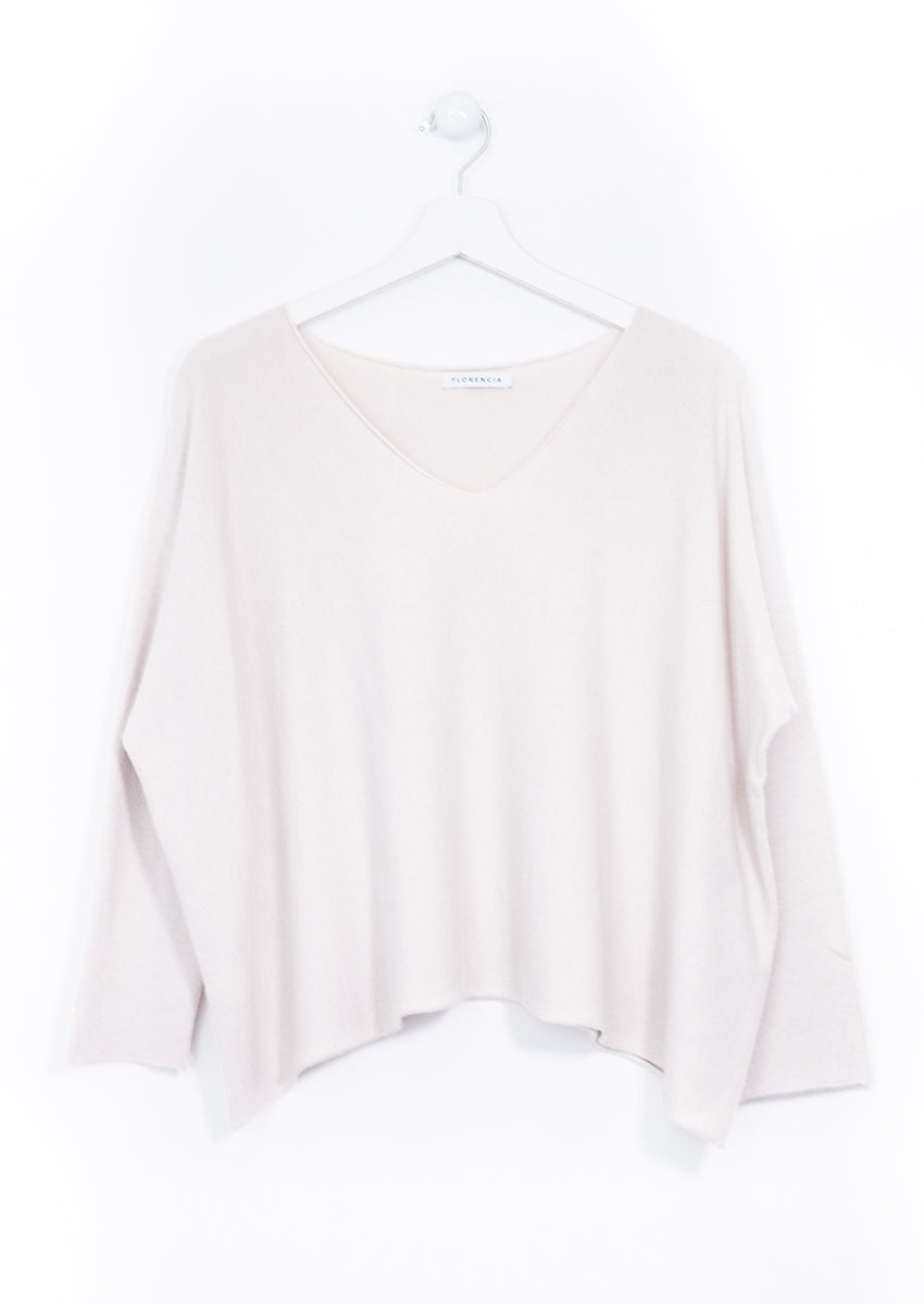 Jersey amplio cuello punta