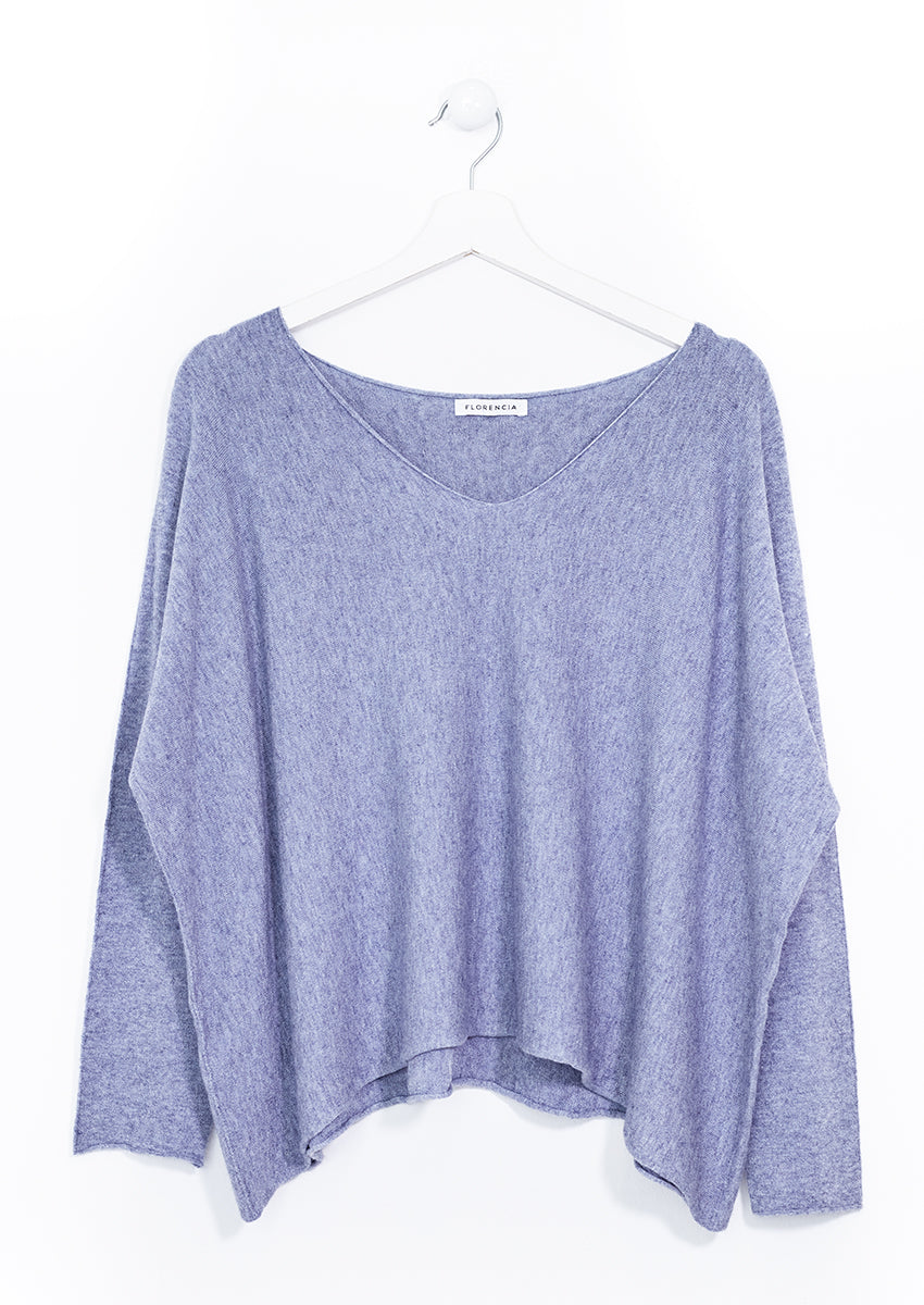 Jersey amplio cuello punta