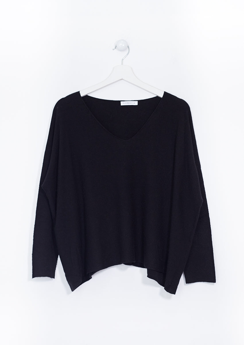 Jersey amplio cuello punta