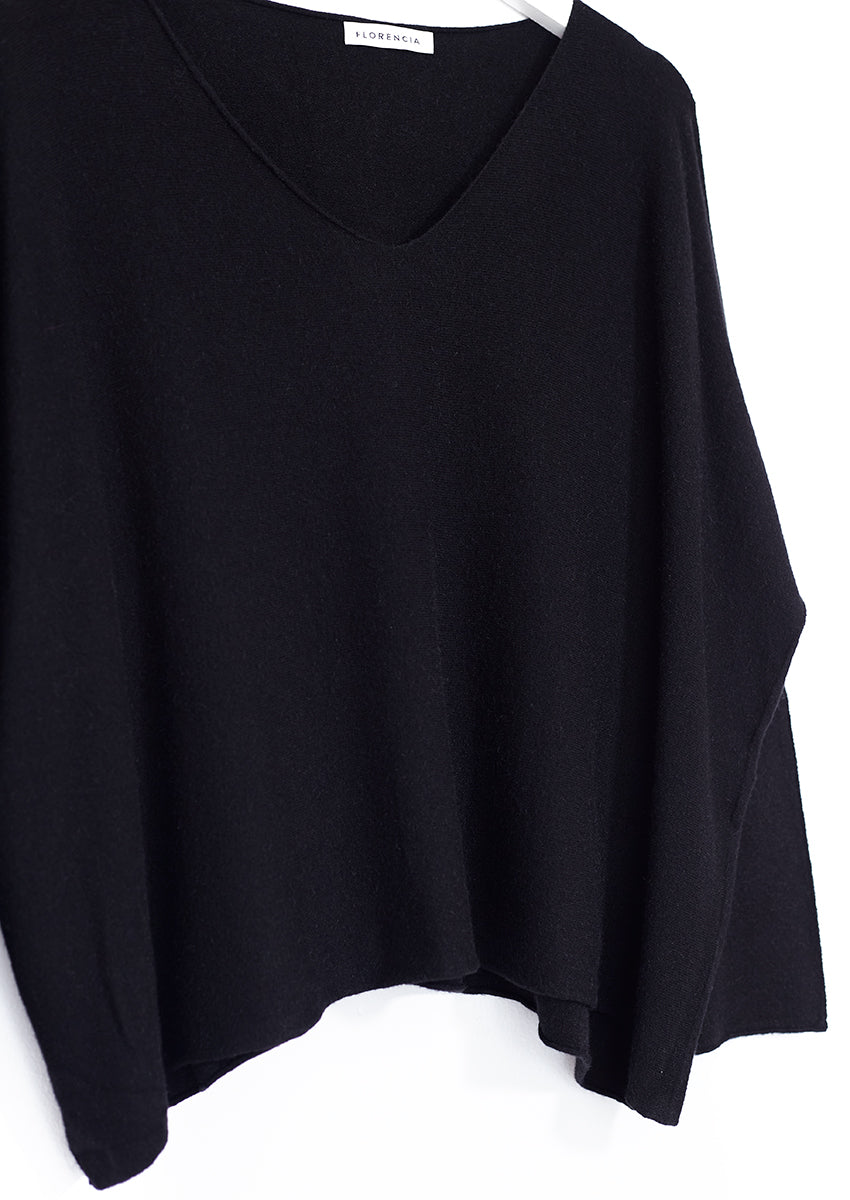 Jersey amplio cuello punta