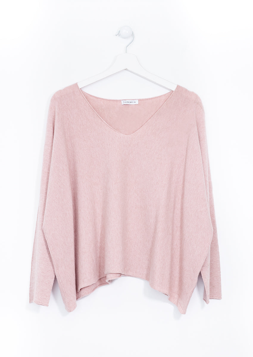 Jersey amplio cuello punta