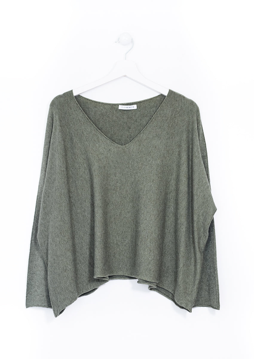 Jersey amplio cuello punta