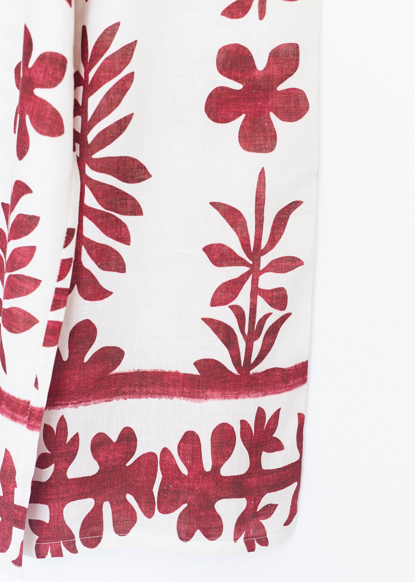 Linen trousers with border