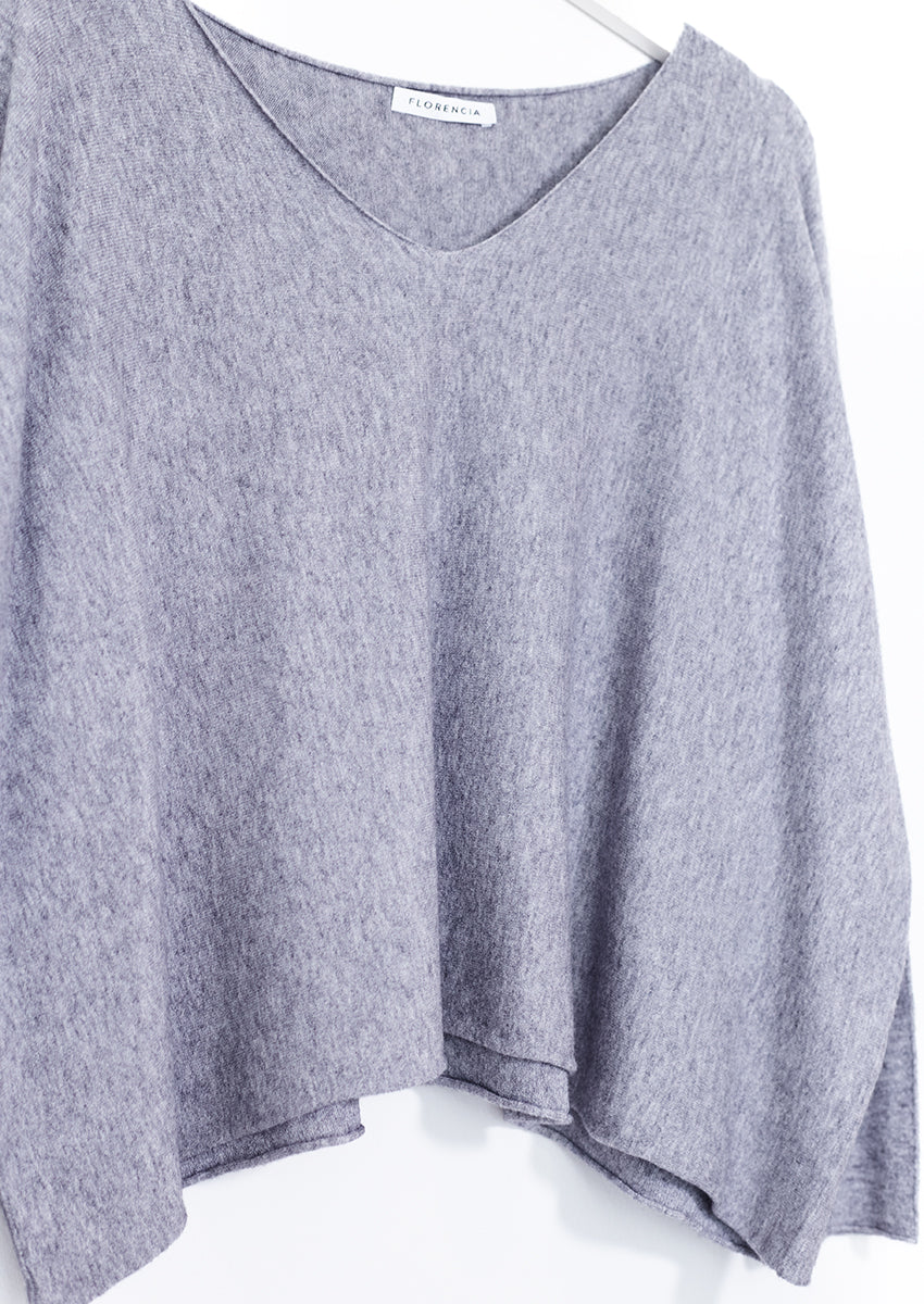 Jersey amplio cuello punta