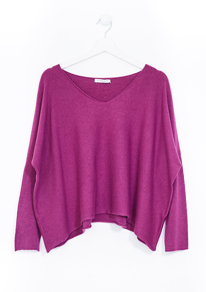 Jersey amplio cuello punta