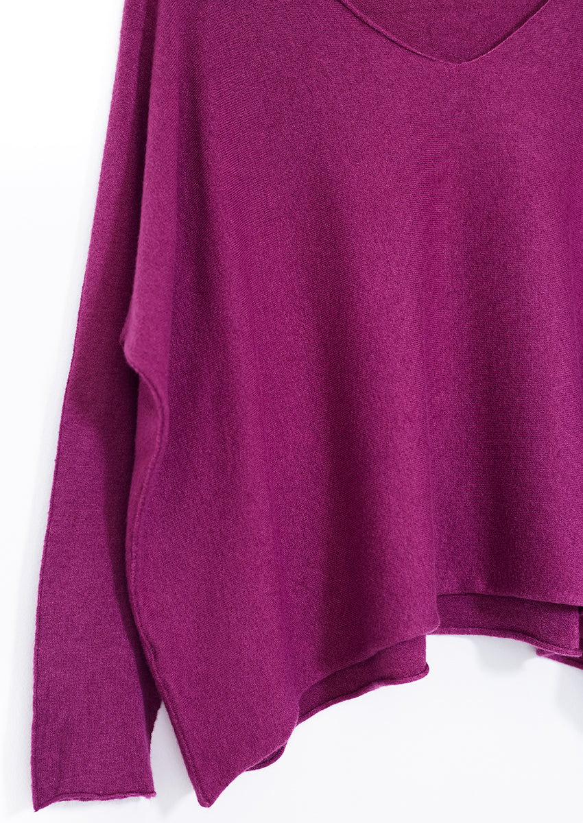 Jersey amplio cuello punta