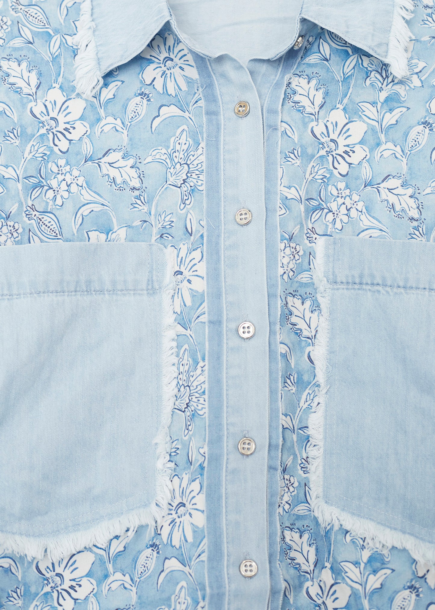 Camisa estampada denim