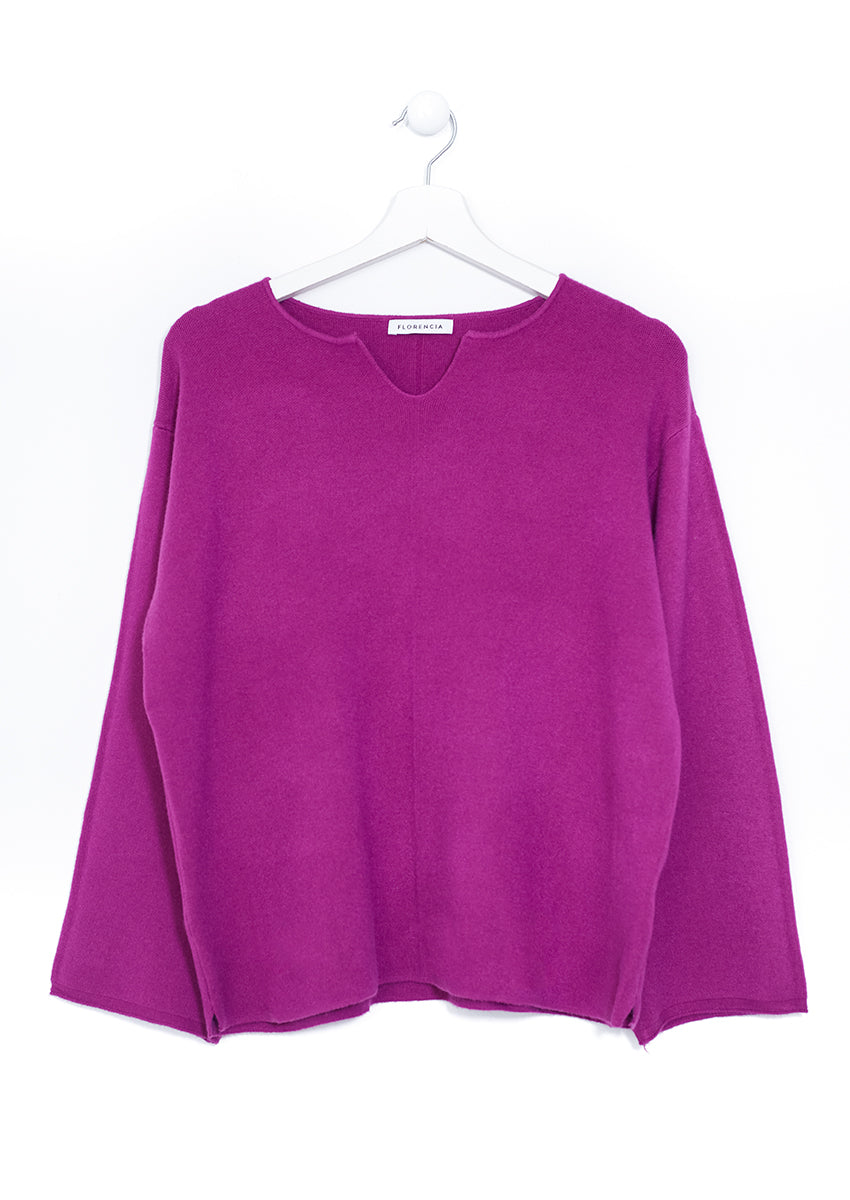 Open neck sweater