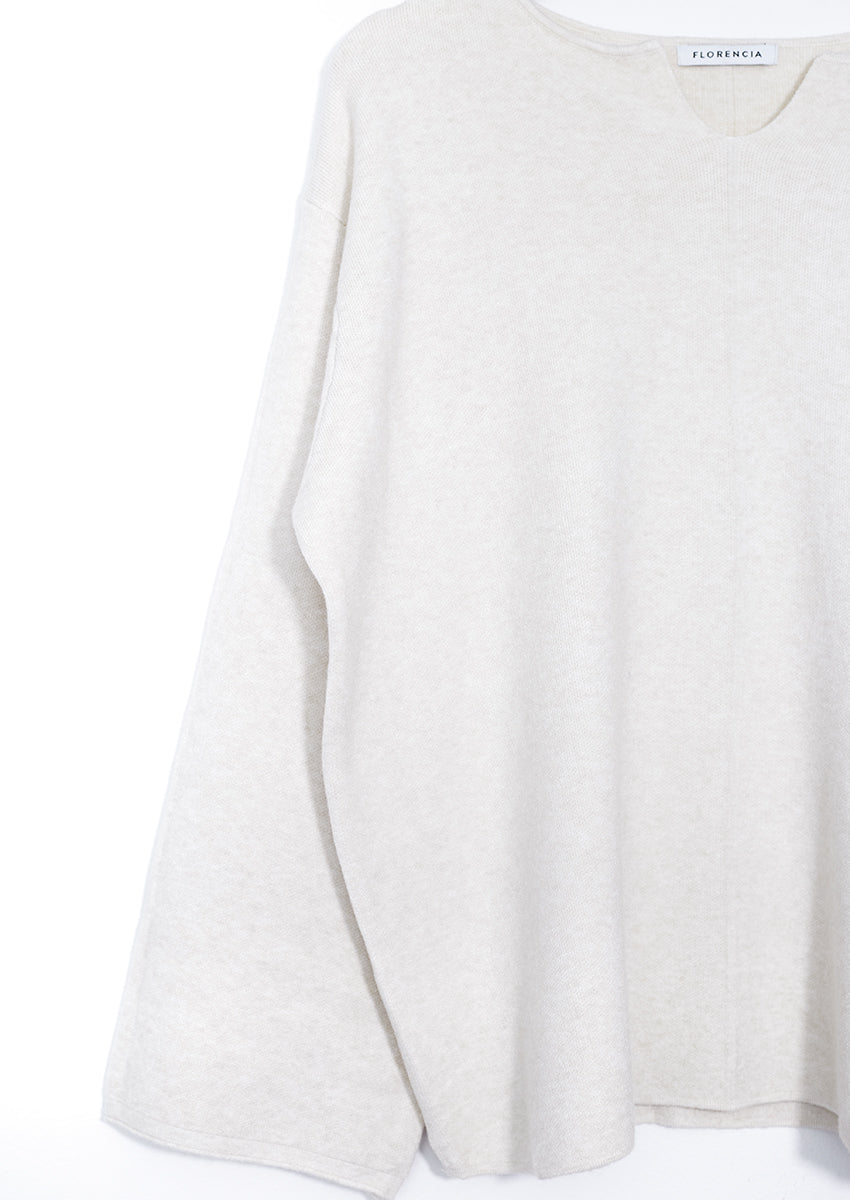 Open neck sweater