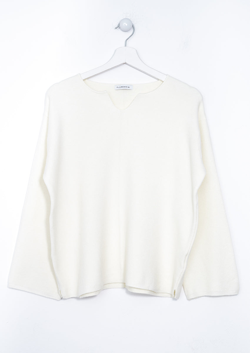 Open neck sweater