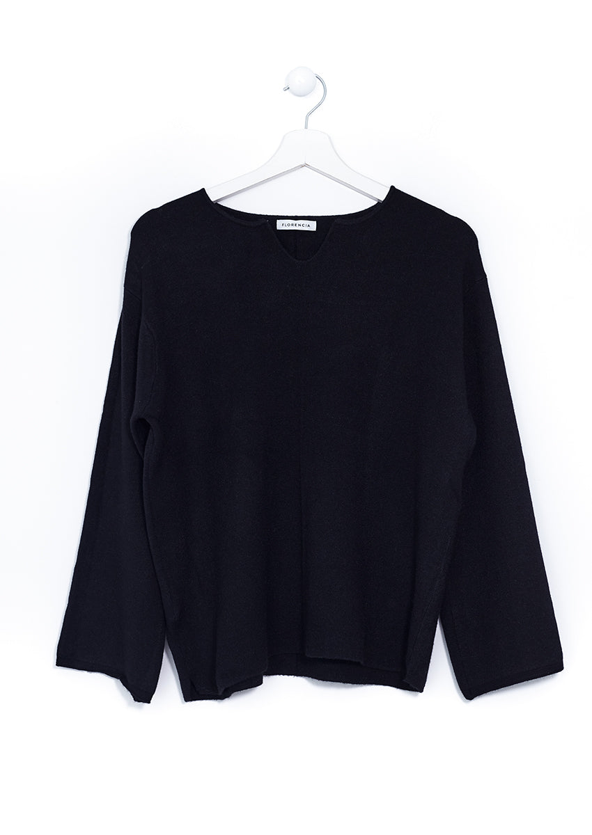 Open neck sweater