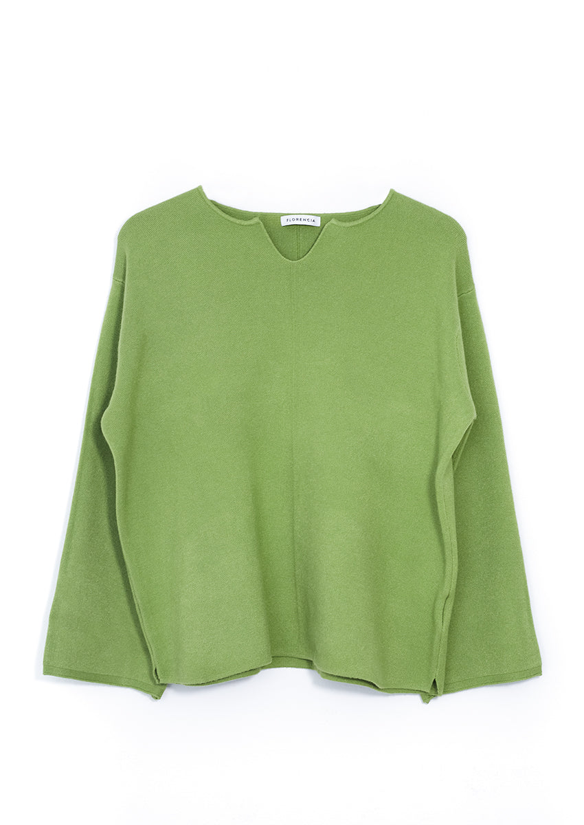 Open neck sweater