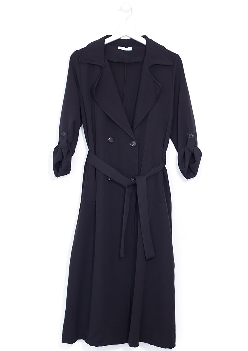 Double-breasted trench coat