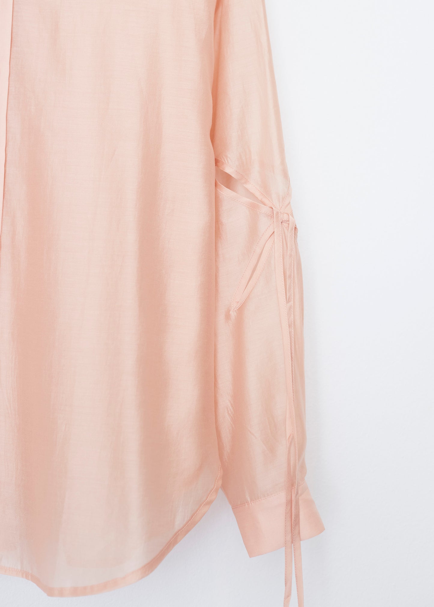 Organza shirt with openings